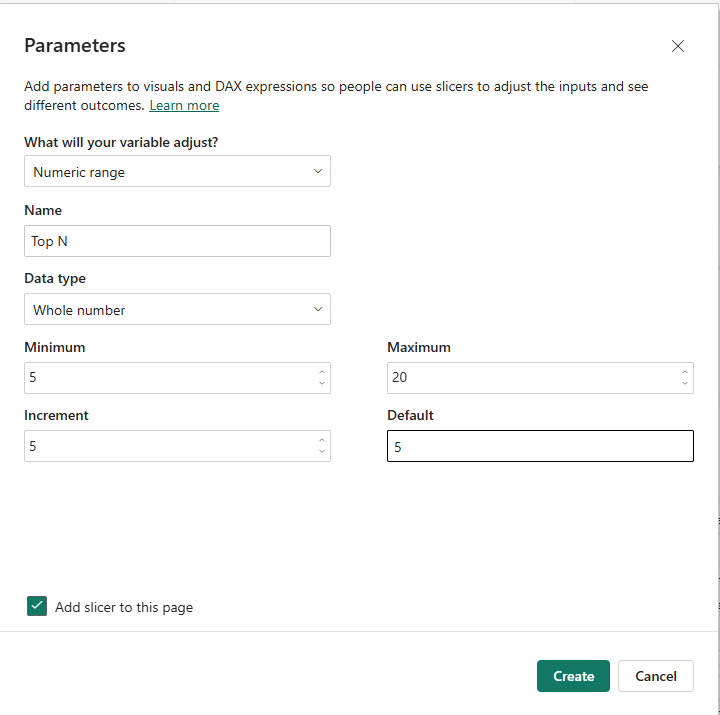Power BI Field Parameter Example